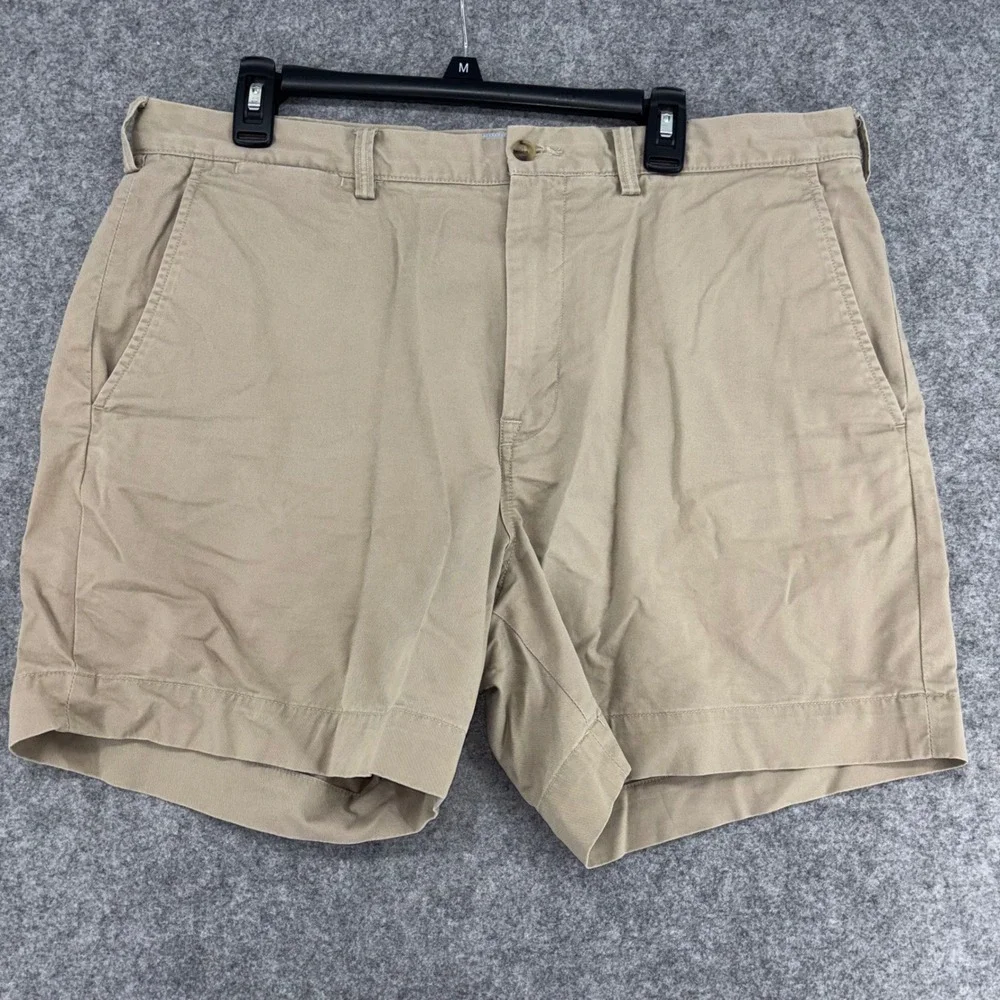 Polo Ralph Lauren Mens 36 Stretch Classic Fit Chino Shorts Tan Khaki Cotton